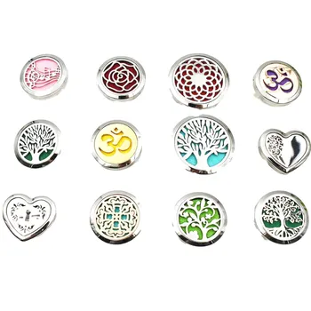 

Diffuser Car Aroma Locket 30MM/38MM 316L Stainless Steel Locket Free Pads Different Styels