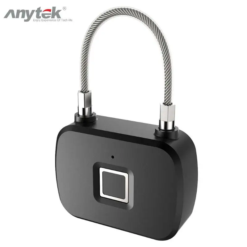 Anytek L13 Умный Замок отпечатка пальца Противоугонный замок двери гаража багажный замок для чемодана охранная сигнализация Авто автомобильная защита безопасности