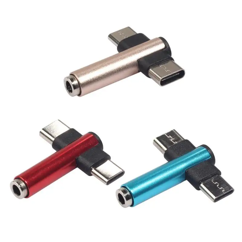 2 в 1 тип-c до 3 5 мм разъем аудио преобразователь для наушников USB-C зарядный адаптер