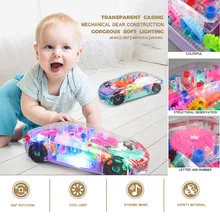 Универсальный яркий светильник для вождения, музыкальный прозрачный механический механизм, электрический автомобиль, игрушки для детей, juguetes