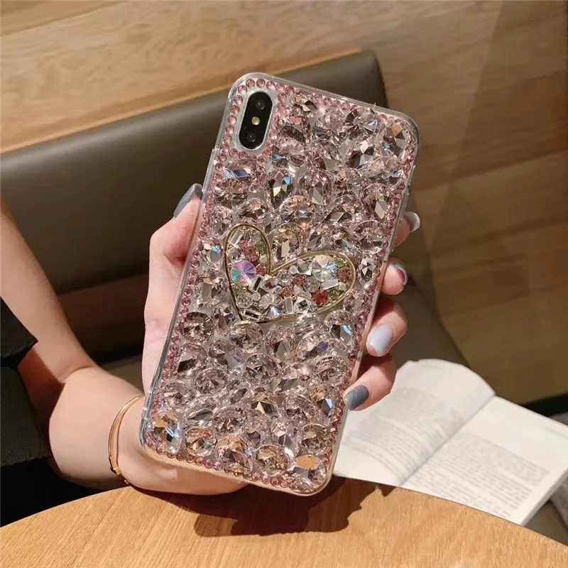 Стеклянный чехол со стразами A10 A30 для Samsung Galaxy S10 S9 S8 Plus A50 A60 20E S10E M10 M20 M30 A40 A70 A8 A9 2018