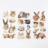 3 hojas/paquete Kawaii Pet Rabbit & Cat adhesivos decorativos bricolaje álbum diario decoración de fiesta ► Foto 2/2