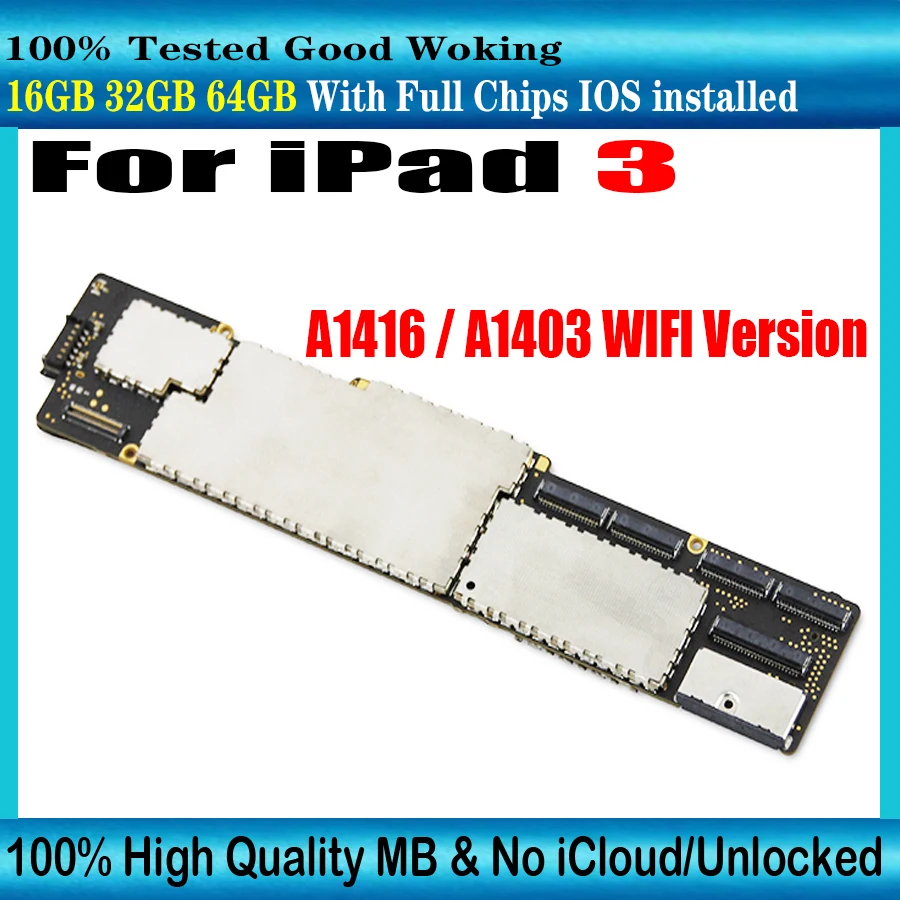 Материнская плата Wi-Fi версии для ipad 3 материнская с полными чипами 100% Оригинал