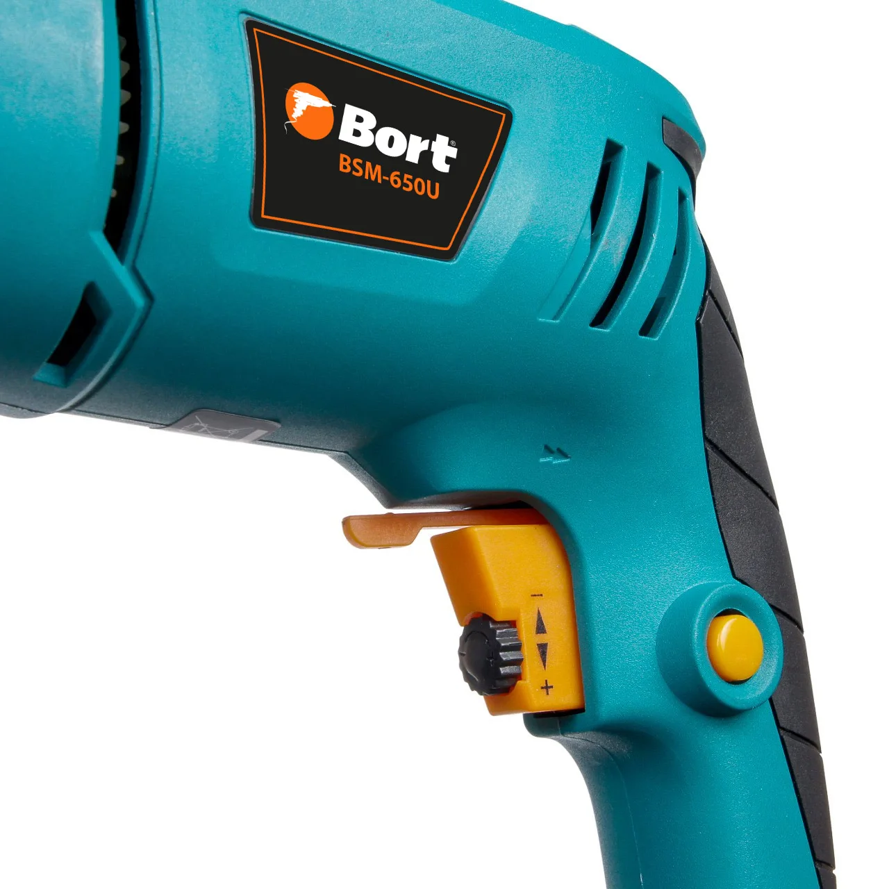 Дрель ударная Bort BSM-650U (Мощность 650 Вт, 3000 об/мин холостого хода, диаметр сверления: дерево 25 мм / бетон 13 мм / металл 10 мм, диаметр патрона 13 мм, реверс, регулировка скорости)