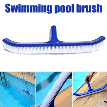 

18 Inch Cleaning Tools Spa Wall & Floor Brush Nylon Bristles Cleaner Curved Swimming Pool Brush Broom Swimming Pool Accessories