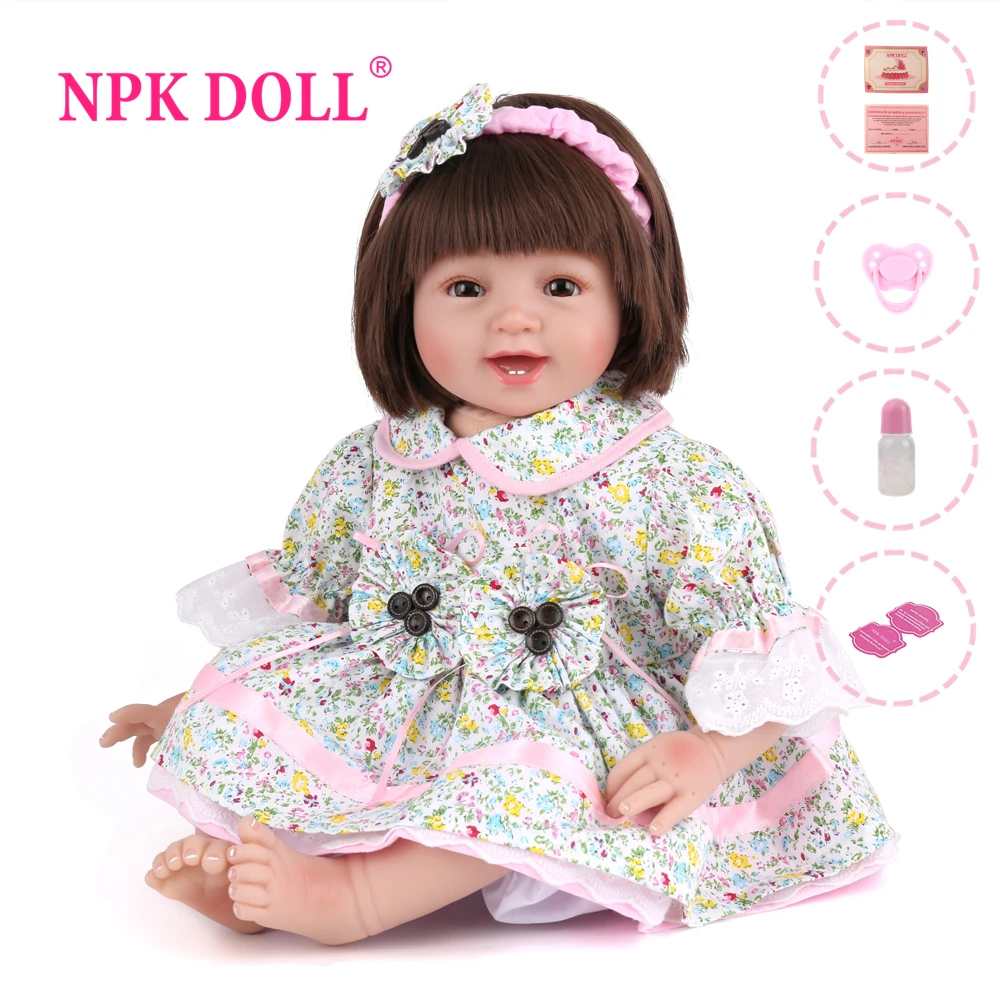 Кукла npk 55 см силиконовая кукла Reborn baby Boneca Реалистичные модные куклы принцесса подарок на день рождения куклы Bebes Reborn