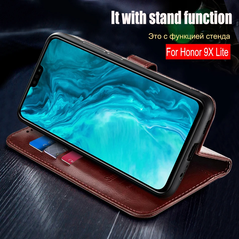Leather Honor 9x Lite Cover Case For Honor 9X Lite R64 Vertical