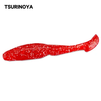 

TSURINOYA Soft Lure Opining Fish T-Tail R27 100mm 10g 12PCS High Qulity Material Reflective Fishing Soft Pike Bait