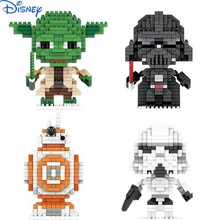 

Disney Star Wars DIY Assembled Building Blocks Children's Educational Toys Yoda Das Vader Action Figure Children's Birthday Gift