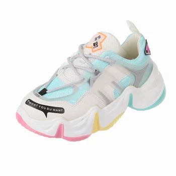 

Women Chunky Sneakers High Street Personality Colorful Sole Walking Shoes Thick Bottom Sneakers Women Platform Shoes