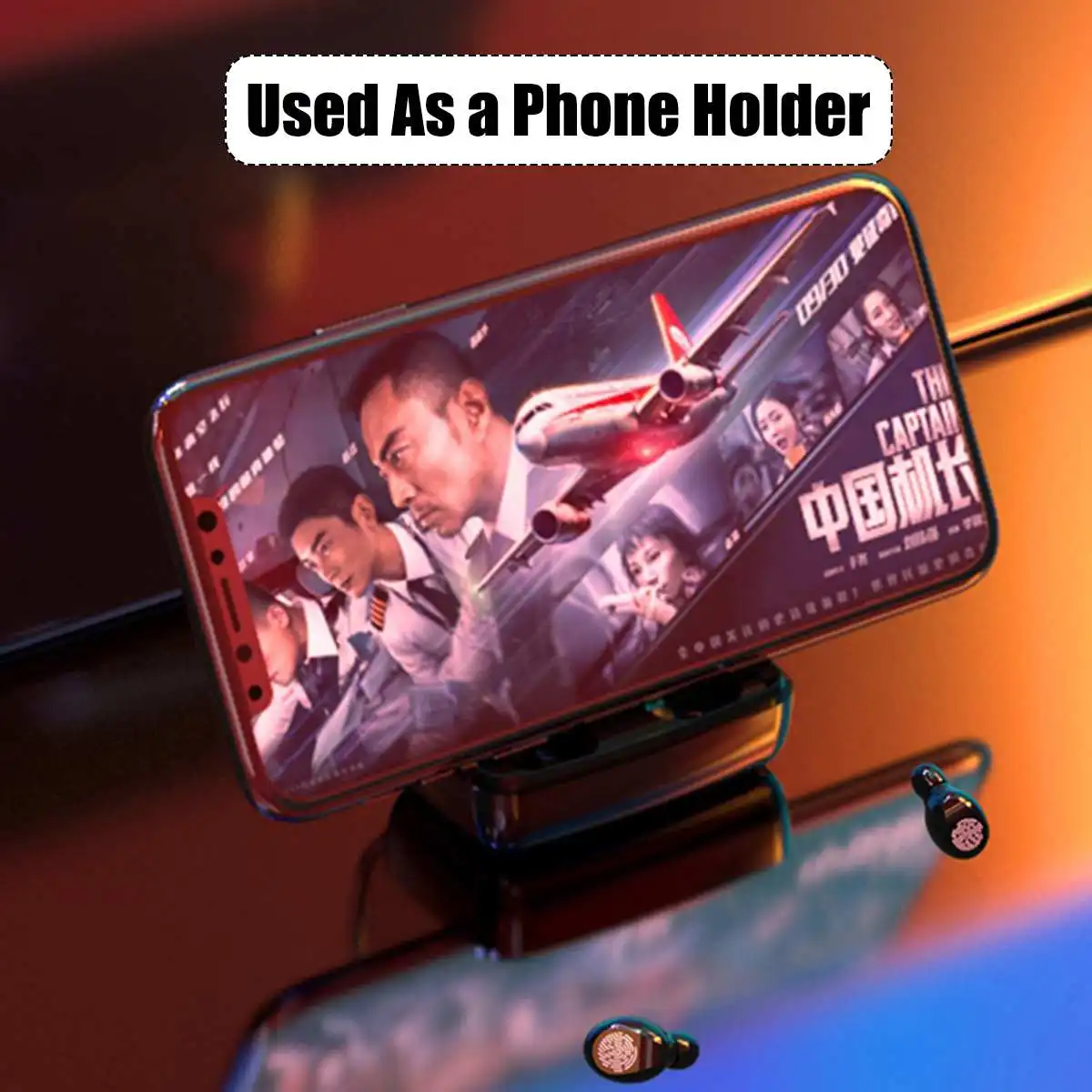 Wireless bluetooth 5 0 Earphone TWS LED Display Touch Control Sport Stereo Headset 3500mAh Power Bank Phone Holder