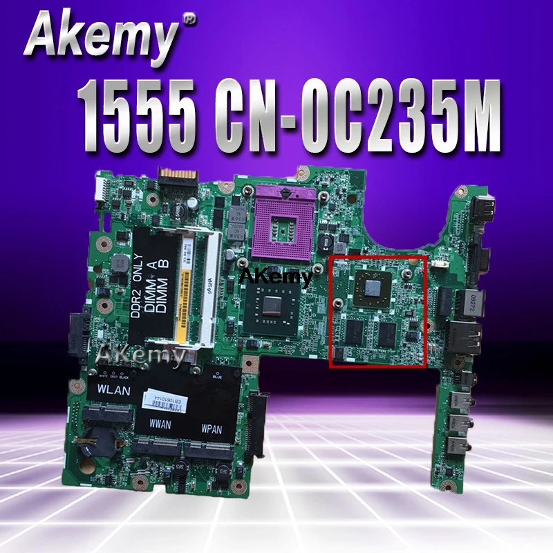 

High Quality C235M CN-0C235M Main Board Fit For Dell Studio 1555 Laptop Motherboard DA0FM8MB8E0 PM45 HD4500 DDR2