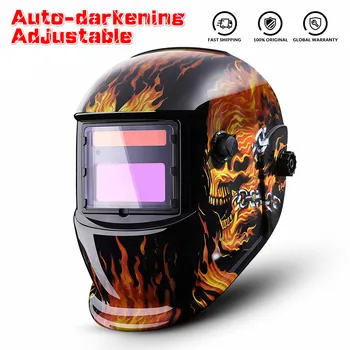 Máscara de soldadura eléctrica con oscurecimiento automático y rango ajustable, lente para casco de soldadura Soldador