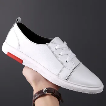 

Men Casual Shoes genuine leather fashion Shoes Men Breathable lace up Casual Walking Men Shoes Chaussure Homme Factory sales