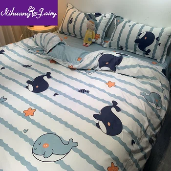 

American retro ins four-piece quilt cover bed four-piece rural small floral quilt cover three-piece student dormitory