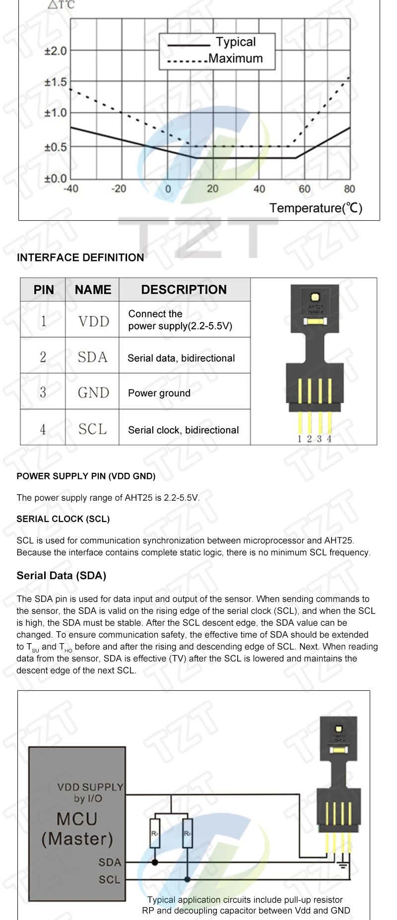 Das AHT25 AHT21-Chip-Temperatur- und Feuchtigkeitssensormodul ersetzt AHT10 zur Optimierung des digitalen Signal-Feuchtigkeitssensors für Arduino – Detail 3