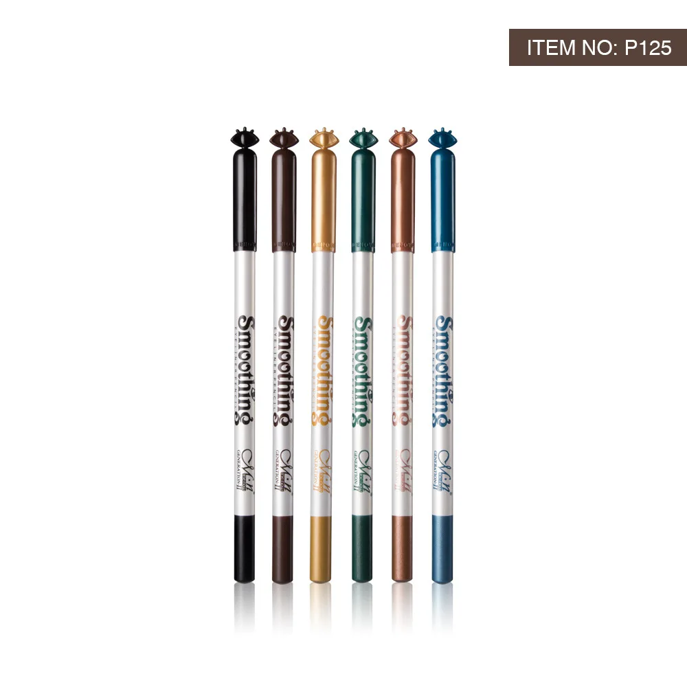 Menow/Meno Makeup P125 Eyeshadow Pen 6 Colors 12 Mixed-color Eye Shadow Pen Cosmetics Foreign Trade Hot Sales