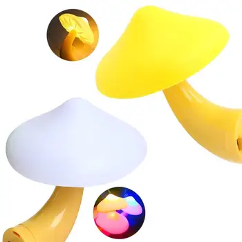 

Fashion Mushroom Wall Socket LED Sensor Night Light Lamp Baby Kids Bedroom Decoration Mushrooms Lamp Mushroom Led Fairy Lamping