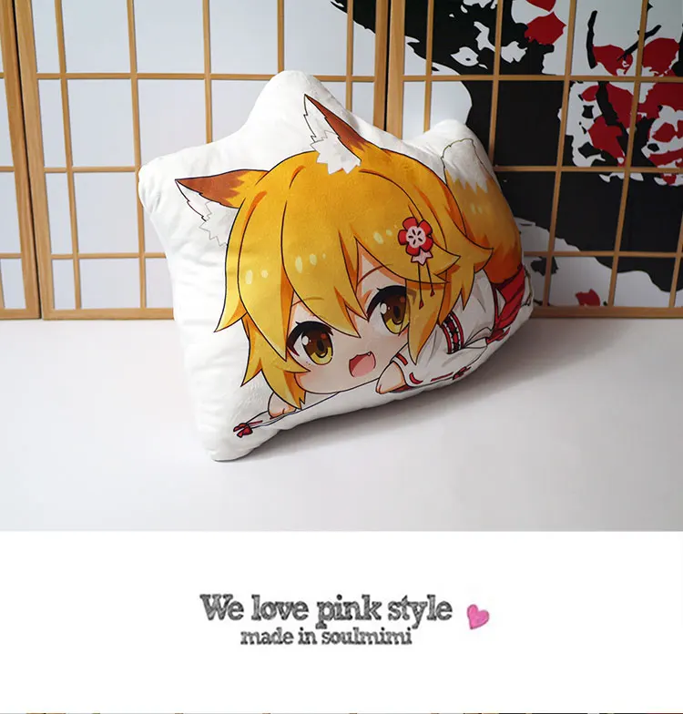50 см Полезная лиса Сенко-сан Плюшевая Игрушка Аниме Sewayaki Kitsune no Senko-san подушка кукла хвост для косплея в подарок