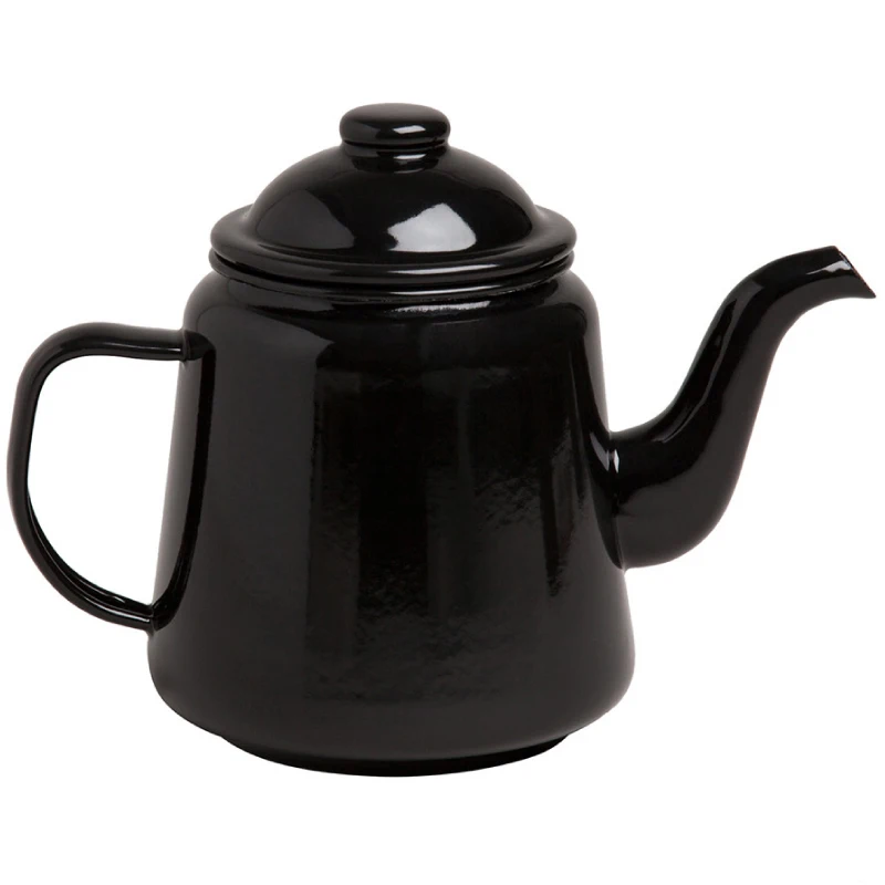 Vintage Look Black Cast Iron Coffee Pot