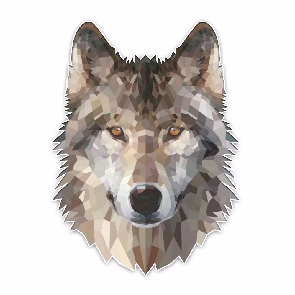 

Interesting Wolf Head Cartoon Colored Car Sticker Motorcycle Decals Windshield Vinyl Cover Scratches Waterproof PVC