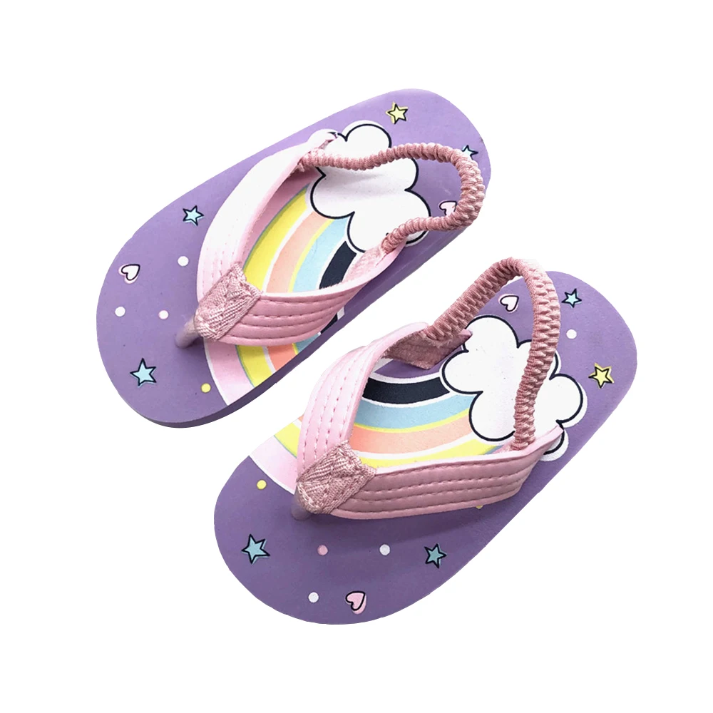 Toddler EVA Slippers Lovely Cartoon Tightness Beach Shoes for 1-6 Years Kids Boys Girls Light Soft Slip Slipper