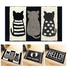 Коврик для ног с флокированием, противоскользящий милый напольный коврик, дверной коврик 45*65 см, бытовой, для ванной, дома, гостиной, водопоглощающий