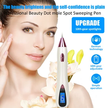 

10-Step Electric Laser Freckle Mole Warts Dot Home Use Remove Spots Blemishes Tattoos Freckle-Removing Pen