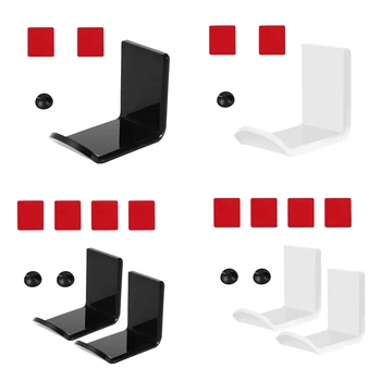 

Universal Durable L Shape Headphone Wall Mount Simple Hook Computer Headset Stand Earphone Acrylic Display Holder