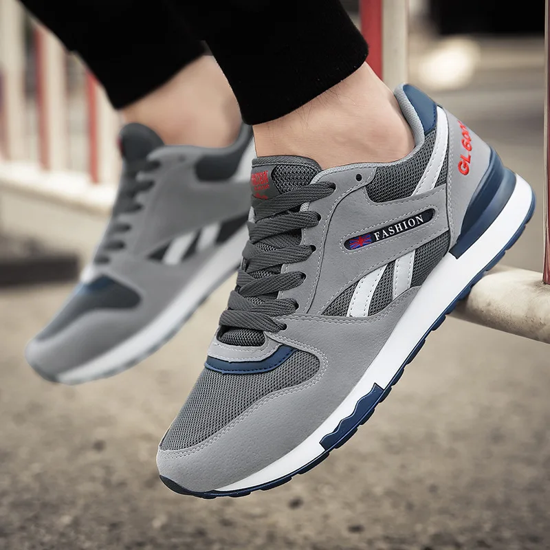 Кроссовки Youpin мужские в стиле ретро кожаные дышащие сетчатые для бега