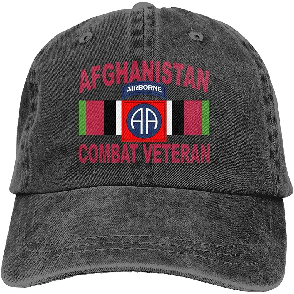 Мужская и Женская бейсбольная кепка 82nd Airborne Afghanistan Combat Veteran, джинсовая кепка для папы, Кепка водителя грузовика