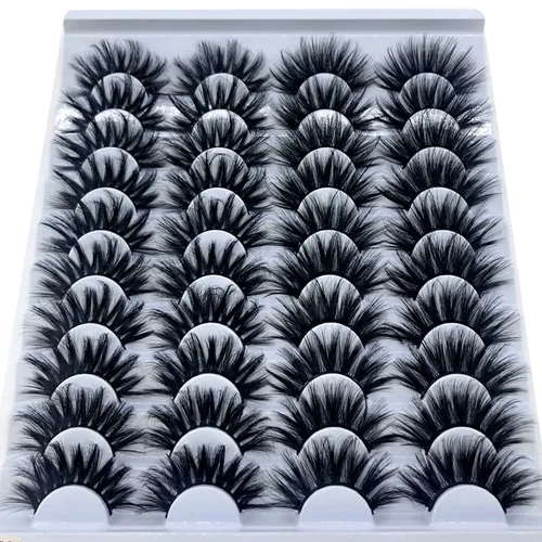 천연 인조 속눈썹, 가짜 속눈썹, 긴 메이크업, 3D 밍크 속눈썹, 미용 연장 밍크 속눈썹, 20 쌍, 신제품 4