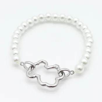 

Hot Sale Fashion Women Men Rose Gold Steel Copper Hearts Bea Animal White Pearl Bracelet Necklace Earrings Pulseras Jewelry