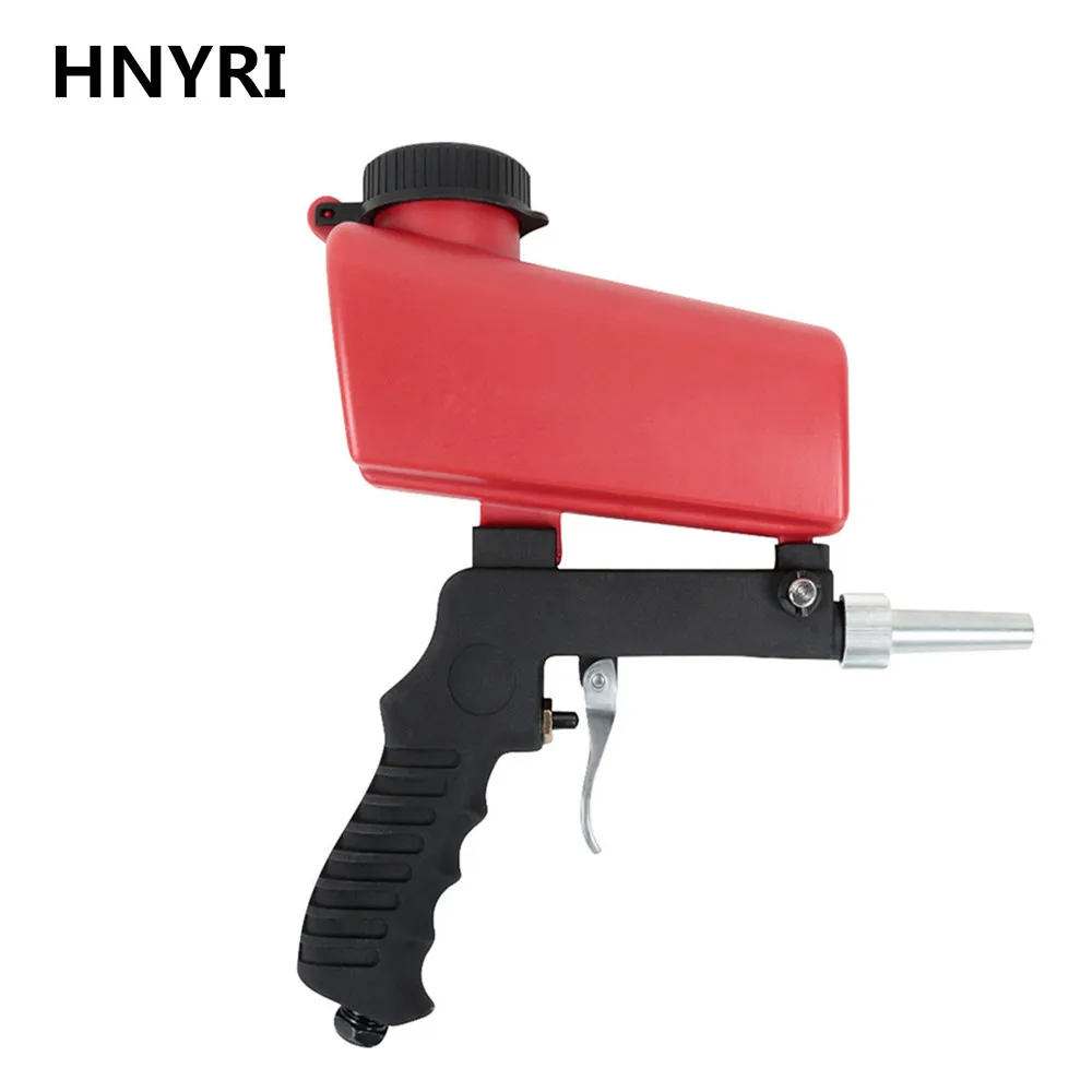 

HNYRI 70-90psi Portable Gravity Sandblasting Gun Pneumatic Small Sand Blasting Machine Set Rust Blasting Device Adjustable 1/4"