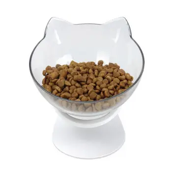 

Pet cat bowl cat feeder cats water bowls double bowls with bracket no overflow reducing pet neck pain bowl