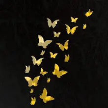 3D акриловые зеркальные наклейки Бабочка Летающая декоративная роспись стены наклейки обои стены-Collocation шкаф плащ комната