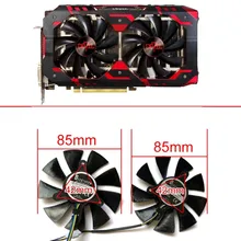 

DIY 2PCS 85mm 4pin installation size 42x42x42mm PLA09215B12H Devil RX 580 GPU fan replacement fan replacement accessories for Da