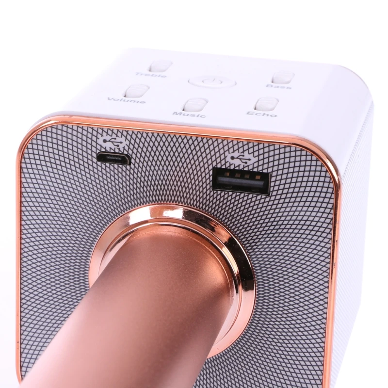 Беспроводной микрофон для караоке Bluetooth динамик трек объемный звук голос Q7