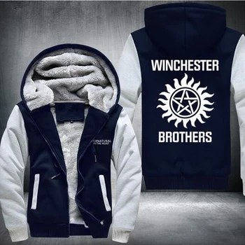 

Free Shipping USA size Men Women Supernatural Thicken Jacket Hoodie Sweatshirts Customized Coat Clothing Casual