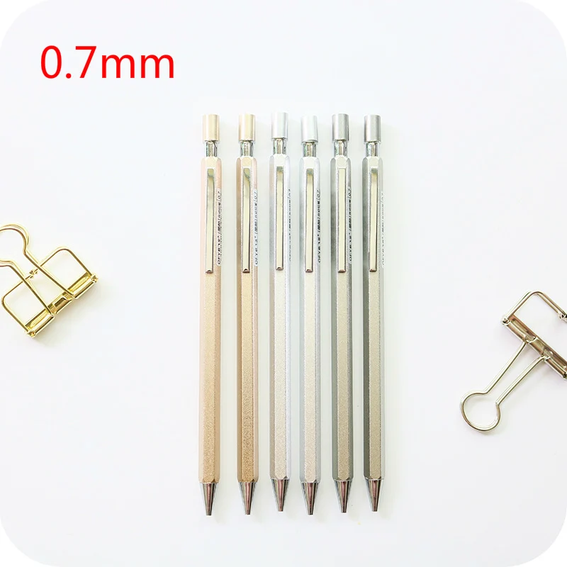 1 шт. высококачественный металлический механический карандаш 0,7 мм для профессионального написания живописи офисные школьные принадлежности автоматический карандаш - Цвет: Gray