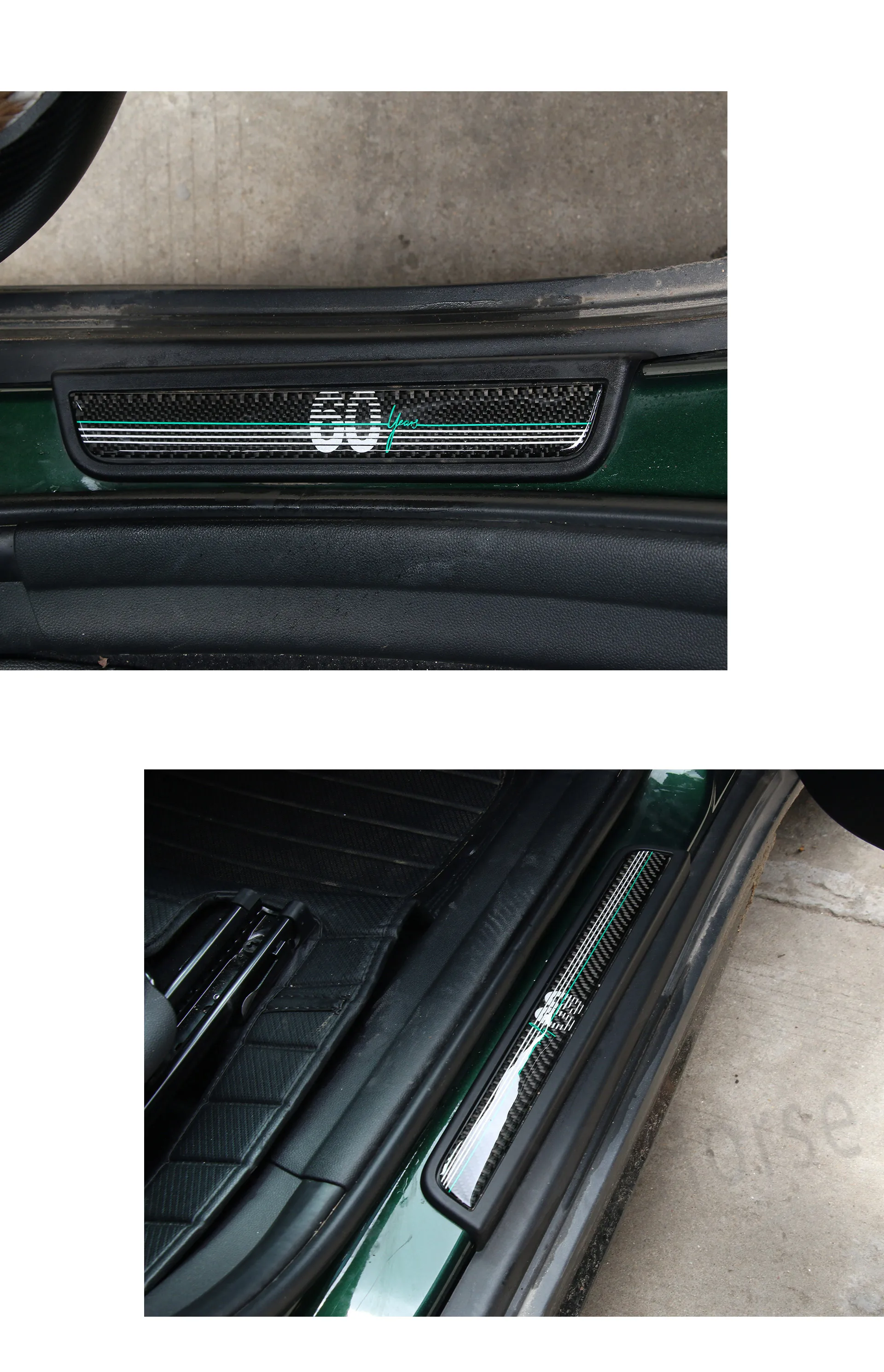 60th юбилейный дизайн порога Добро пожаловать пластина педаль Подножка протектор из углеродного волокна чехол для MINI Countryman F60 аксессуары