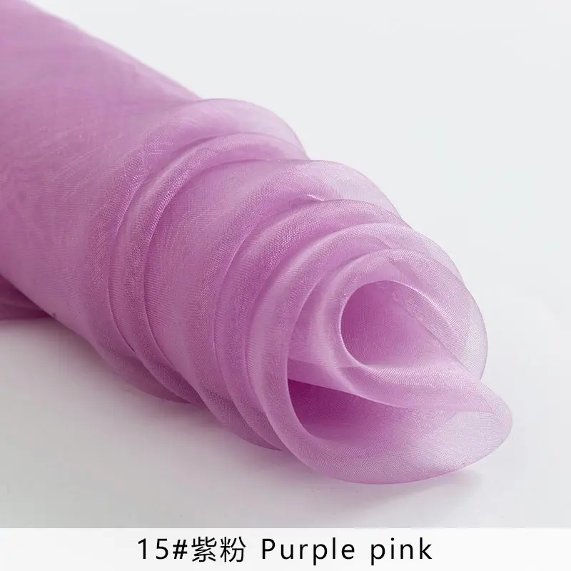 Tela de organza bicolor brillante, tela de tul de malla cifrada de diseñador, tela de gasa transparente para decoración de bodas, se siente un poco rígida TJ0698