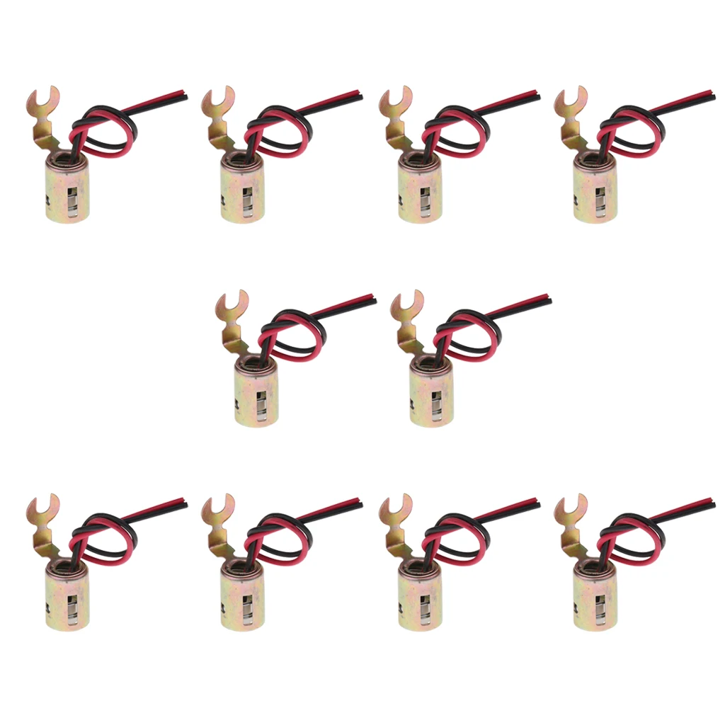 

10 Pieces Auto Car BAY15D LED Bulb Light Socket Dual Wire Connectors Holders