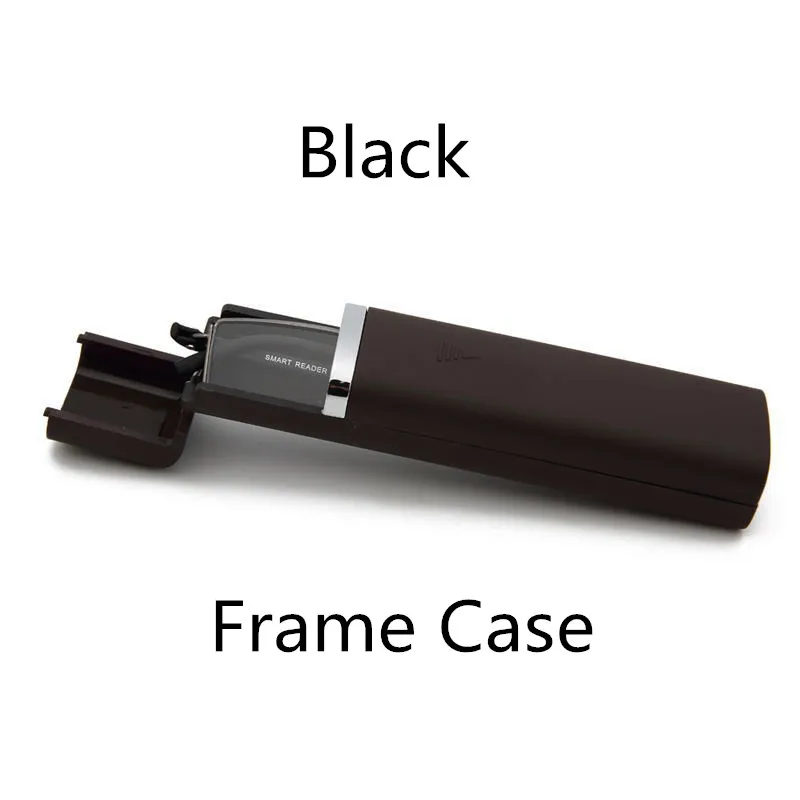 Black-Frame Case Seemfly с плоскими стеклами и половинной рамкой TR90 металлические очки для чтения в форме Для женщин& Для мужчин смолы HD складные пресбиопические очки+ 1,0+ 1,5+ 2,0+ 2,5+ 3,0+ 3,5+ 4,0 - Цвет оправы: Black-Frame Case