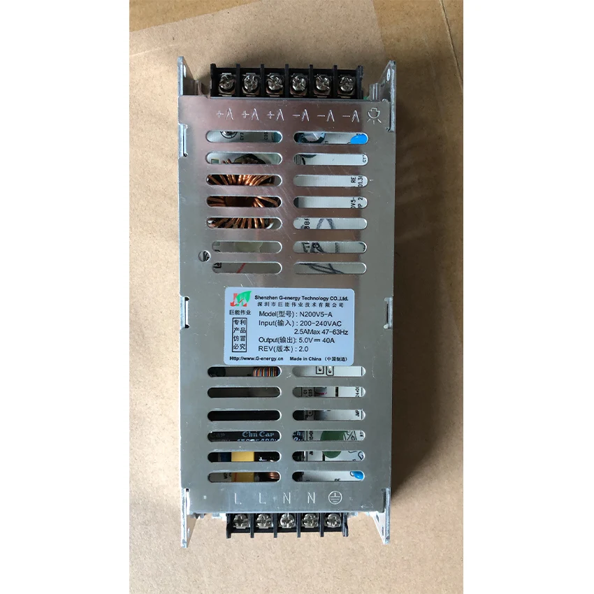 led panel power supply Input 200/240VAC output 5V 40A 200W 230*70*30mm led display module matrix screen biombo ali express