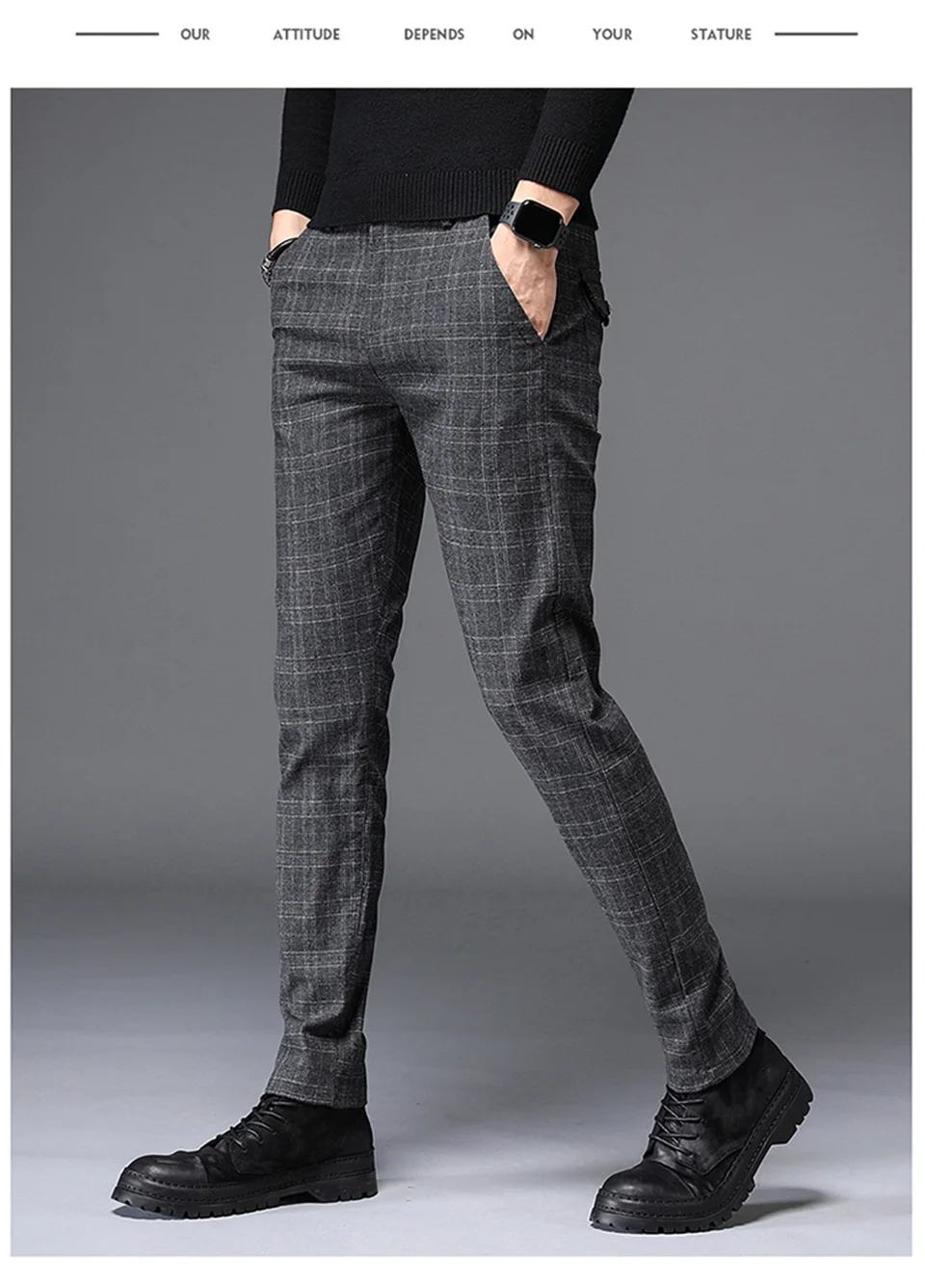 HCXY осень зима мужские брюки теплые утолщенные для мужчин плюс бархатные мужские клетчатые рабочие брюки тонкие брюки-Карандаш мужские