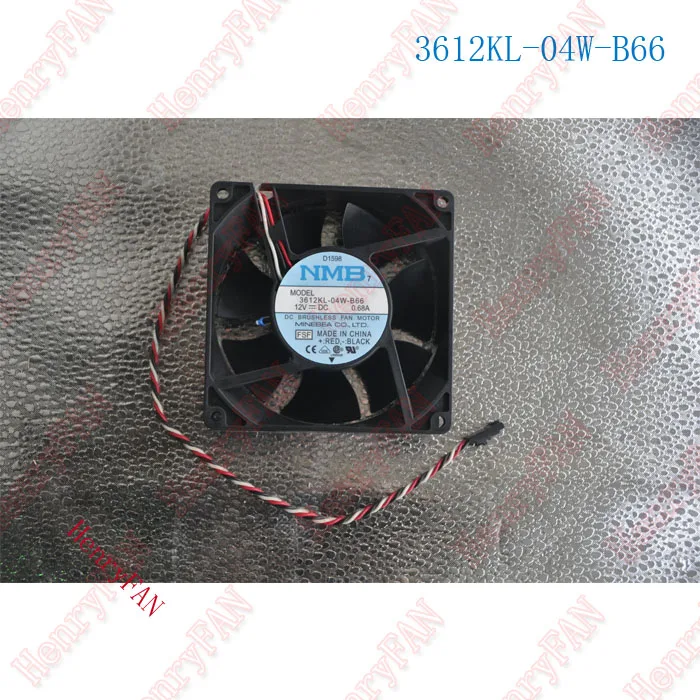 NMB 3612KL-04W-B66 12V 0.68A 9 см 9032 большой объем воздуха с термисторным вентилятором