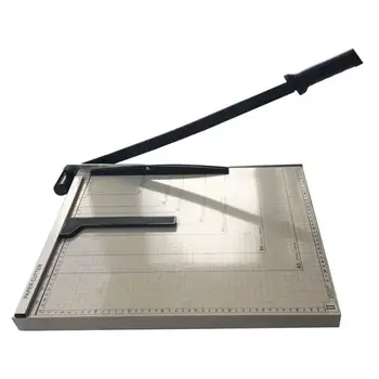 

18in Metal Base Paper Cutter Trimmer Scrap Booking Desktop Sheet A3 Guillotine White & Black No Noise