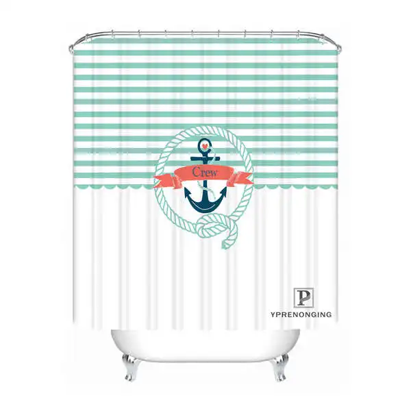 Shower Curtain Пользовательские якорь клуб моды Водонепроницаемый душ Шторы Главная Ванна Ванная комната s крючки полиэфирной ткани Multi Sizes180509-10 - Цвет: Shower Curtain