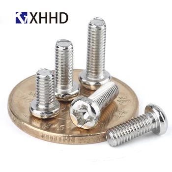 

M1 M1.2 M1.4 M1.6 M1.7 Pan Head Machine Screw Phillips Metric Thread Small Cross Reessed Round Bolt Iron Steel Nickel Plated